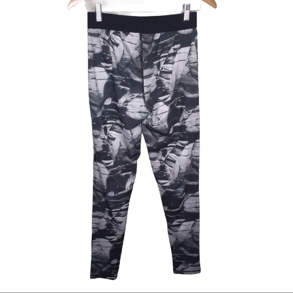 YAS SPORT Marble/Tie Dye Leggings With Elastic Waistband Black Size Small - Picture 5 of 6